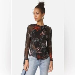 DVF silk floral blouse